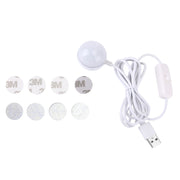 2W USB LED Light Bulb with Magnetic, 5V 140-150Lumens 6LED (White Light)