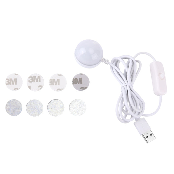2W USB LED Light Bulb with Magnetic, 5V 140-150Lumens 6LED (White Light)