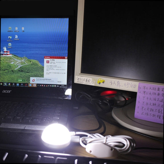 2W USB LED Light Bulb with Magnetic, 5V 140-150Lumens 6LED (White Light)