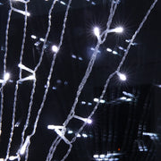 UL588 10m IP43 Water-resistant LED Curtain Light, 100 LEDs Fairy String Decorative Light with End Joint & 8 Model Functions, US Plug (White Light)