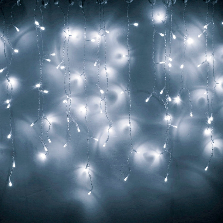 UL588 10m IP43 Water-resistant LED Curtain Light, 100 LEDs Fairy String Decorative Light with End Joint & 8 Model Functions, US Plug (White Light)