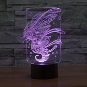 Hippocampus Style 3D Touch Switch Control LED Light , 7 Colour Discoloration Creative Visual Stereo Lamp Desk Lamp Night Light
