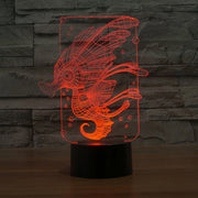 Hippocampus Style 3D Touch Switch Control LED Light , 7 Colour Discoloration Creative Visual Stereo Lamp Desk Lamp Night Light