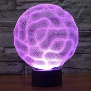 Brain Style 3D Touch Switch Control LED Light , 7 Color Discoloration Creative Visual Stereo Lamp Desk Lamp Night Light