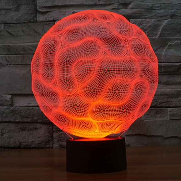 Brain Style 3D Touch Switch Control LED Light , 7 Color Discoloration Creative Visual Stereo Lamp Desk Lamp Night Light