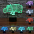 Rhino Style 3D Touch Switch Control LED Light , 7 Color Discoloration Creative Visual Stereo Lamp Desk Lamp Night Light - Novelty Lighting by PMC TechLife | Online Shopping South Africa | PMC TechLife | Buy Now Pay Later Mobicred