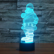 Santa Claus Style 3D Touch Switch Control LED Light , 7 Color Discoloration Creative Visual Stereo Lamp Desk Lamp Night Light