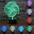 Big Pinwheel Style 3D Touch Switch Control LED Light , 7 Color Discoloration Creative Visual Stereo Lamp Desk Lamp Night Light - Novelty Lighting by PMC TechLife | Online Shopping South Africa | PMC TechLife | Buy Now Pay Later Mobicred