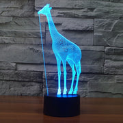 Giraffe Style 3D Touch Switch Control LED Light , 7 Color Discoloration Creative Visual Stereo Lamp Desk Lamp Night Light
