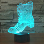 Boots Style 3D Touch Switch Control LED Light , 7 Color Discoloration Creative Visual Stereo Lamp Desk Lamp Night Light