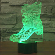 Boots Style 3D Touch Switch Control LED Light , 7 Color Discoloration Creative Visual Stereo Lamp Desk Lamp Night Light