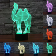 Camel Style 3D Touch Switch Control LED Light , 7 Color Discoloration Creative Visual Stereo Lamp Desk Lamp Night Light