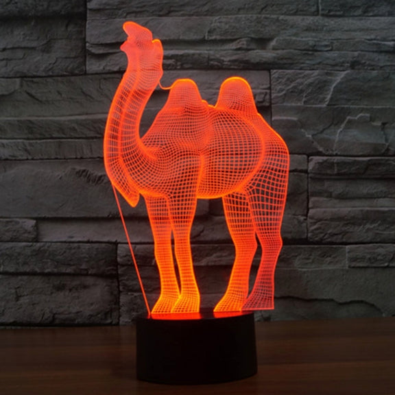 Camel Style 3D Touch Switch Control LED Light , 7 Color Discoloration Creative Visual Stereo Lamp Desk Lamp Night Light