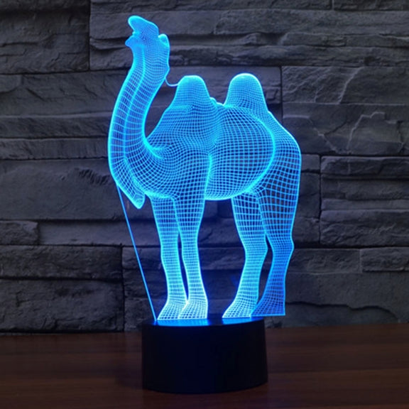 Camel Style 3D Touch Switch Control LED Light , 7 Color Discoloration Creative Visual Stereo Lamp Desk Lamp Night Light
