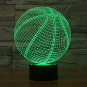 Basketball Style 3D Touch Switch Control LED Light , 7 Color Discoloration Creative Visual Stereo Lamp Desk Lamp Night Light