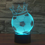 Football Crown Style 3D Touch Switch Control LED Light , 7 Color Discoloration Creative Visual Stereo Lamp Desk Lamp Night Light