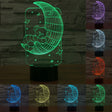 Moon Bears Style 3D Touch Switch Control LED Light , 7 Color Discoloration Creative Visual Stereo Lamp Desk Lamp Night Light - Novelty Lighting by PMC TechLife | Online Shopping South Africa | PMC TechLife | Buy Now Pay Later Mobicred