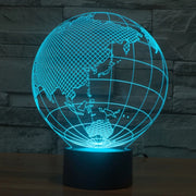 Asia Style 3D Touch Switch Control LED Light , 7 Color Discoloration Creative Visual Stereo Lamp Desk Lamp Night Light