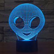 Alien Style 3D Touch Switch Control LED Light , 7 Color Discoloration Creative Visual Stereo Lamp Desk Lamp Night Light