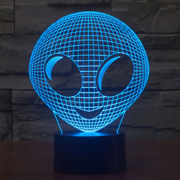 Alien Style 3D Touch Switch Control LED Light , 7 Color Discoloration Creative Visual Stereo Lamp Desk Lamp Night Light