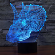 Dinosaur Style 3D Touch Switch Control LED Light , 7 Color Discoloration Creative Visual Stereo Lamp Desk Lamp Night Light