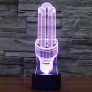 Energy-saving Lamp Style 3D Touch Switch Control LED Light , 7 Color Discoloration Creative Visual Stereo Lamp Desk Lamp Night Light