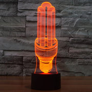 Energy-saving Lamp Style 3D Touch Switch Control LED Light , 7 Color Discoloration Creative Visual Stereo Lamp Desk Lamp Night Light