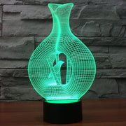 Bird In The Cage Style 3D Touch Switch Control LED Light , 7 Color Discoloration Creative Visual Stereo Lamp Desk Lamp Night Light