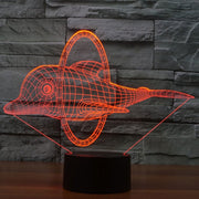 Dolphin Jump Style 3D Touch Switch Control LED Light , 7 Color Discoloration Creative Visual Stereo Lamp Desk Lamp Night Light