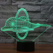 Dolphin Jump Style 3D Touch Switch Control LED Light , 7 Color Discoloration Creative Visual Stereo Lamp Desk Lamp Night Light