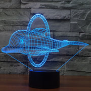 Dolphin Jump Style 3D Touch Switch Control LED Light , 7 Color Discoloration Creative Visual Stereo Lamp Desk Lamp Night Light