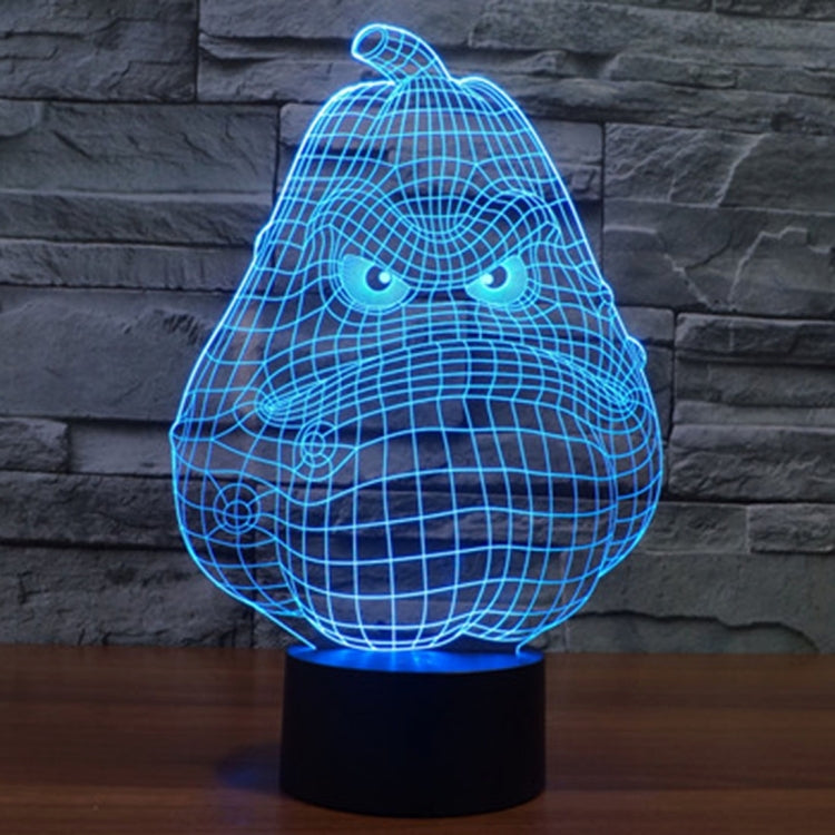 White Gourd Style 3D Touch Switch Control LED Light , 7 Color Discoloration Creative Visual Stereo Lamp Desk Lamp Night Light