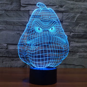 White Gourd Style 3D Touch Switch Control LED Light , 7 Color Discoloration Creative Visual Stereo Lamp Desk Lamp Night Light