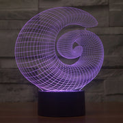 Abstract Style 3D Touch Switch Control LED Light , 7 Color Discoloration Creative Visual Stereo Lamp Desk Lamp Night Light