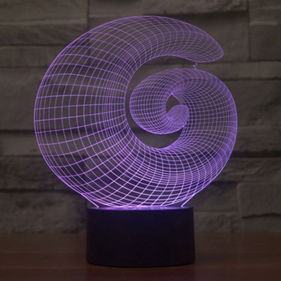 Abstract Style 3D Touch Switch Control LED Light , 7 Color Discoloration Creative Visual Stereo Lamp Desk Lamp Night Light