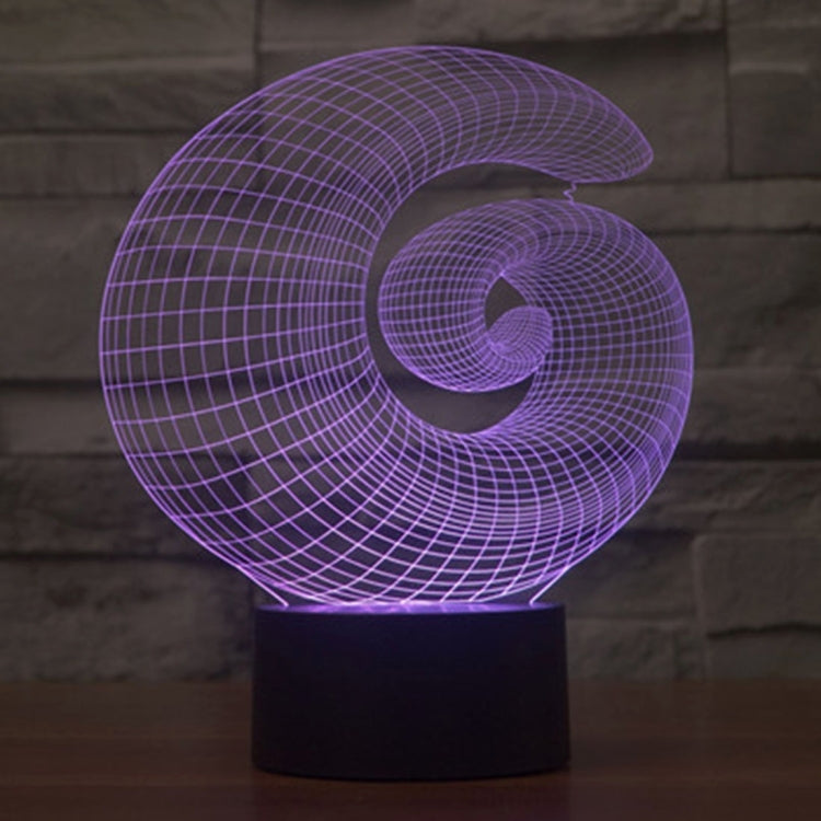 Abstract Style 3D Touch Switch Control LED Light , 7 Color Discoloration Creative Visual Stereo Lamp Desk Lamp Night Light