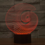 Abstract Style 3D Touch Switch Control LED Light , 7 Color Discoloration Creative Visual Stereo Lamp Desk Lamp Night Light
