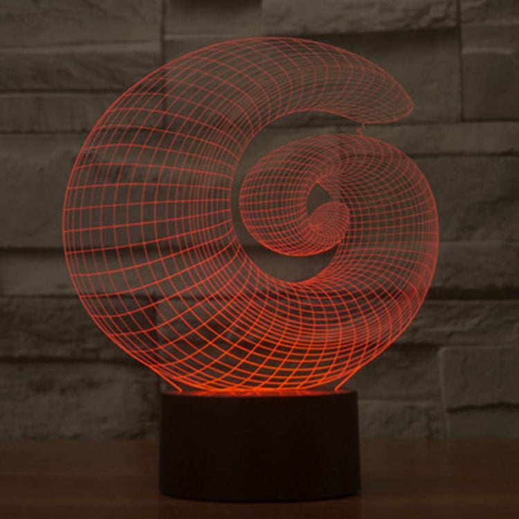 Abstract Style 3D Touch Switch Control LED Light , 7 Color Discoloration Creative Visual Stereo Lamp Desk Lamp Night Light