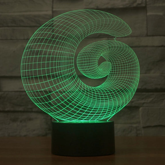 Abstract Style 3D Touch Switch Control LED Light , 7 Color Discoloration Creative Visual Stereo Lamp Desk Lamp Night Light