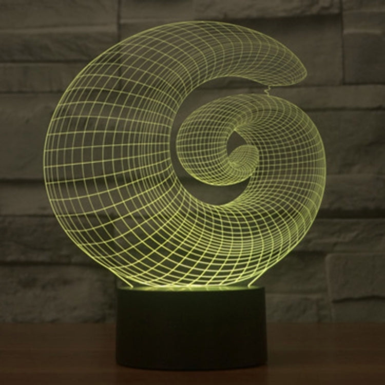 Abstract Style 3D Touch Switch Control LED Light , 7 Color Discoloration Creative Visual Stereo Lamp Desk Lamp Night Light