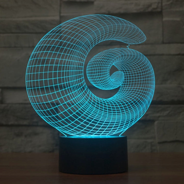 Abstract Style 3D Touch Switch Control LED Light , 7 Color Discoloration Creative Visual Stereo Lamp Desk Lamp Night Light