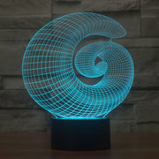 Abstract Style 3D Touch Switch Control LED Light , 7 Color Discoloration Creative Visual Stereo Lamp Desk Lamp Night Light