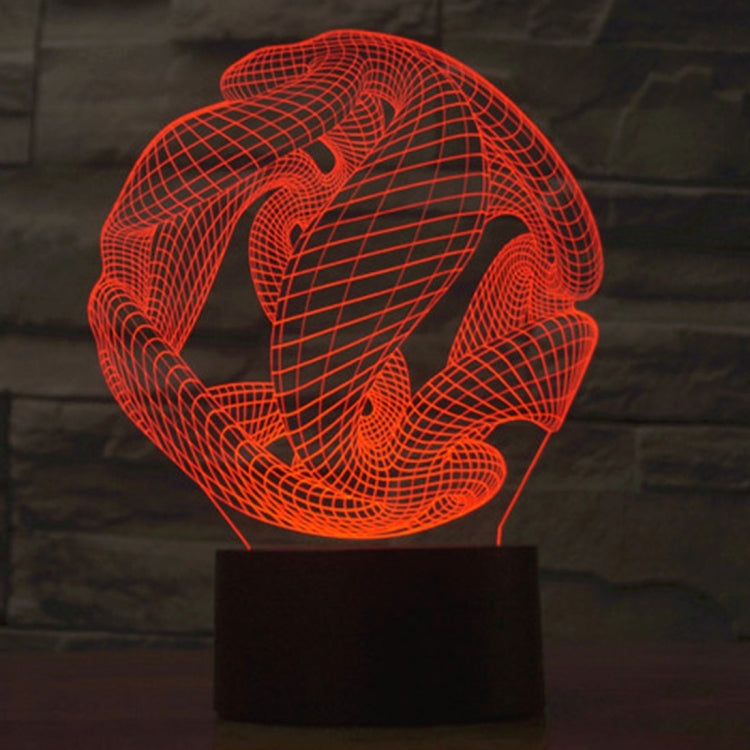Abstract Style 3D Touch Switch Control LED Light , 7 Color Discoloration Creative Visual Stereo Lamp Desk Lamp Night Light