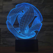 Abstract Style 3D Touch Switch Control LED Light , 7 Color Discoloration Creative Visual Stereo Lamp Desk Lamp Night Light