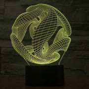 Abstract Style 3D Touch Switch Control LED Light , 7 Color Discoloration Creative Visual Stereo Lamp Desk Lamp Night Light