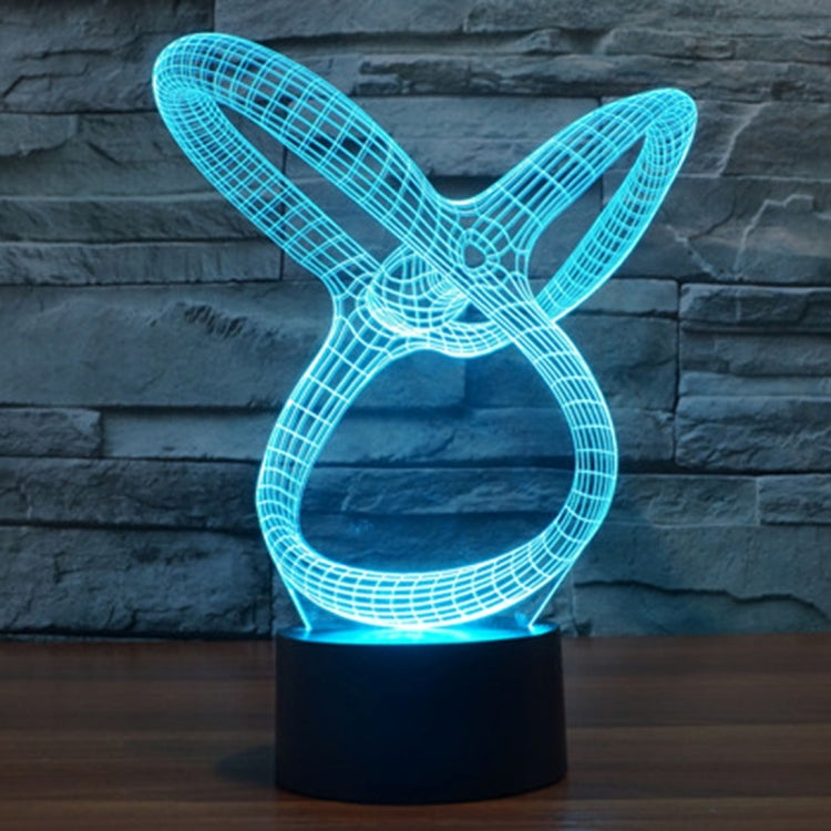 Abstract Style 3D Touch Switch Control LED Light , 7 Color Discoloration Creative Visual Stereo Lamp Desk Lamp Night Light