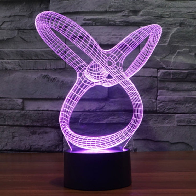 Abstract Style 3D Touch Switch Control LED Light , 7 Color Discoloration Creative Visual Stereo Lamp Desk Lamp Night Light