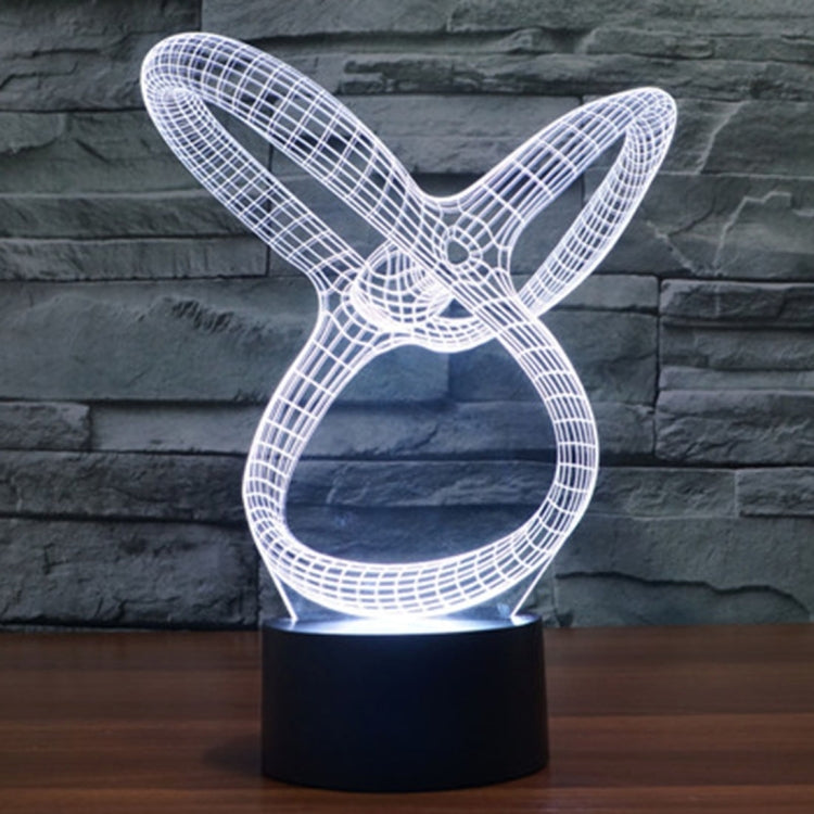 Abstract Style 3D Touch Switch Control LED Light , 7 Color Discoloration Creative Visual Stereo Lamp Desk Lamp Night Light