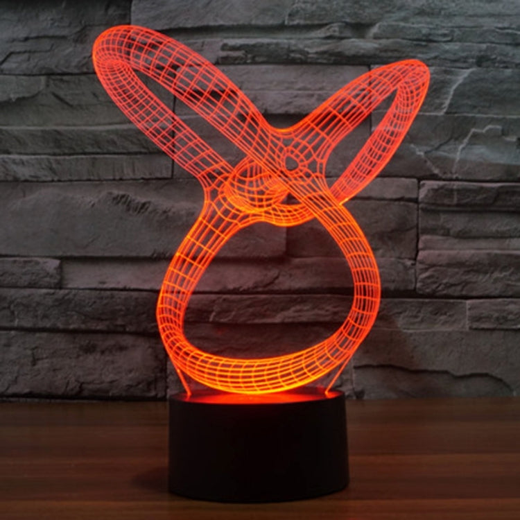 Abstract Style 3D Touch Switch Control LED Light , 7 Color Discoloration Creative Visual Stereo Lamp Desk Lamp Night Light