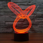 Abstract Style 3D Touch Switch Control LED Light , 7 Color Discoloration Creative Visual Stereo Lamp Desk Lamp Night Light